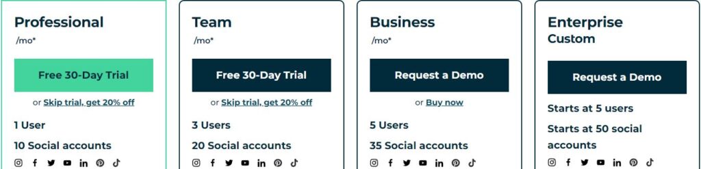Hootsuite Pricing and Plans