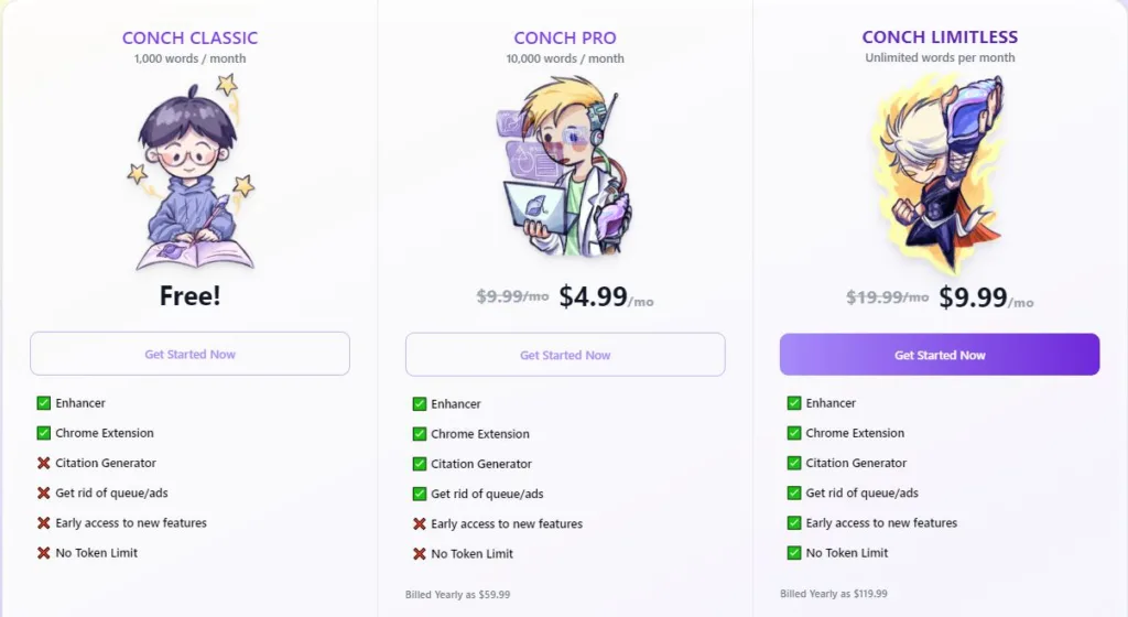 Conch AI Pricing